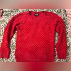 Barbour Scarlet Textured Crew Neck Sweater